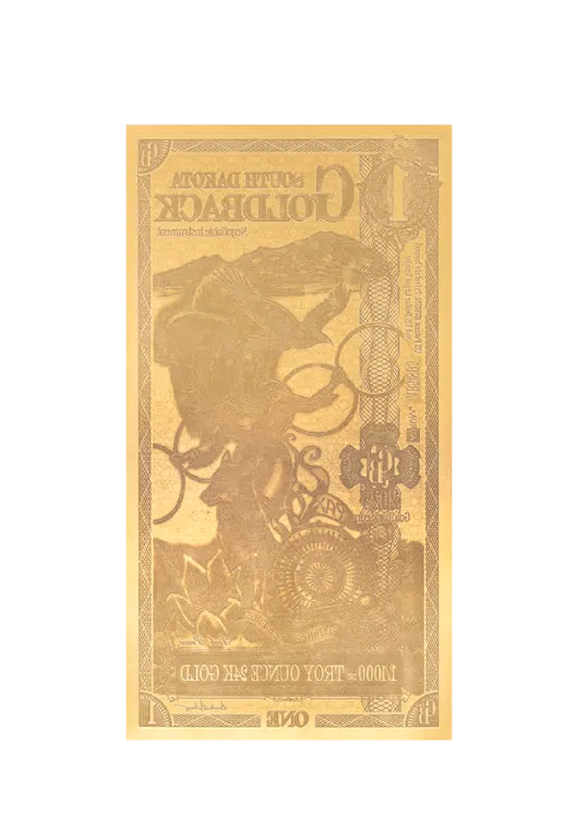 Back of the 1 South Dakota Goldback